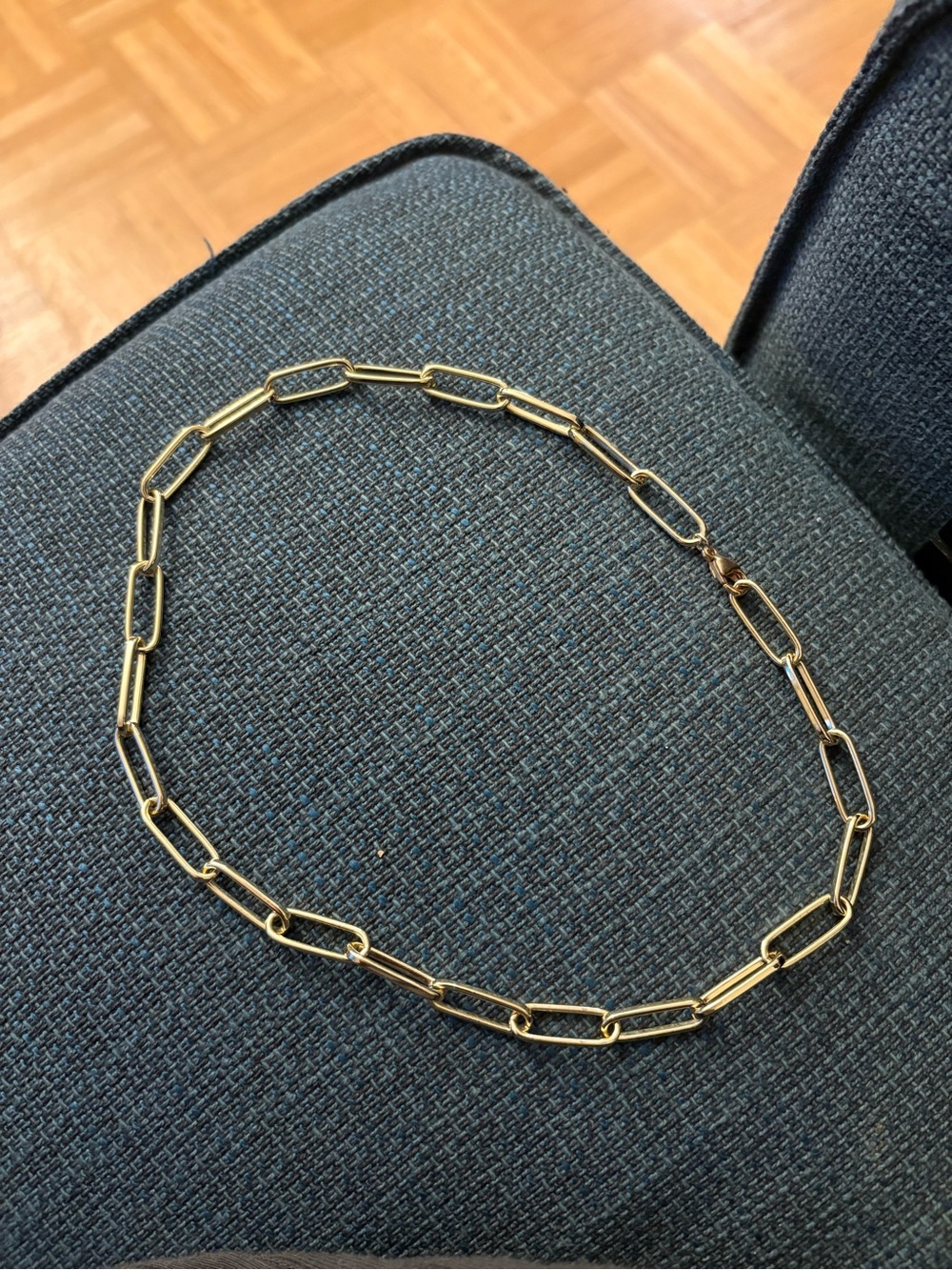 Gold Paperclip Link Necklace - Women Jewelry